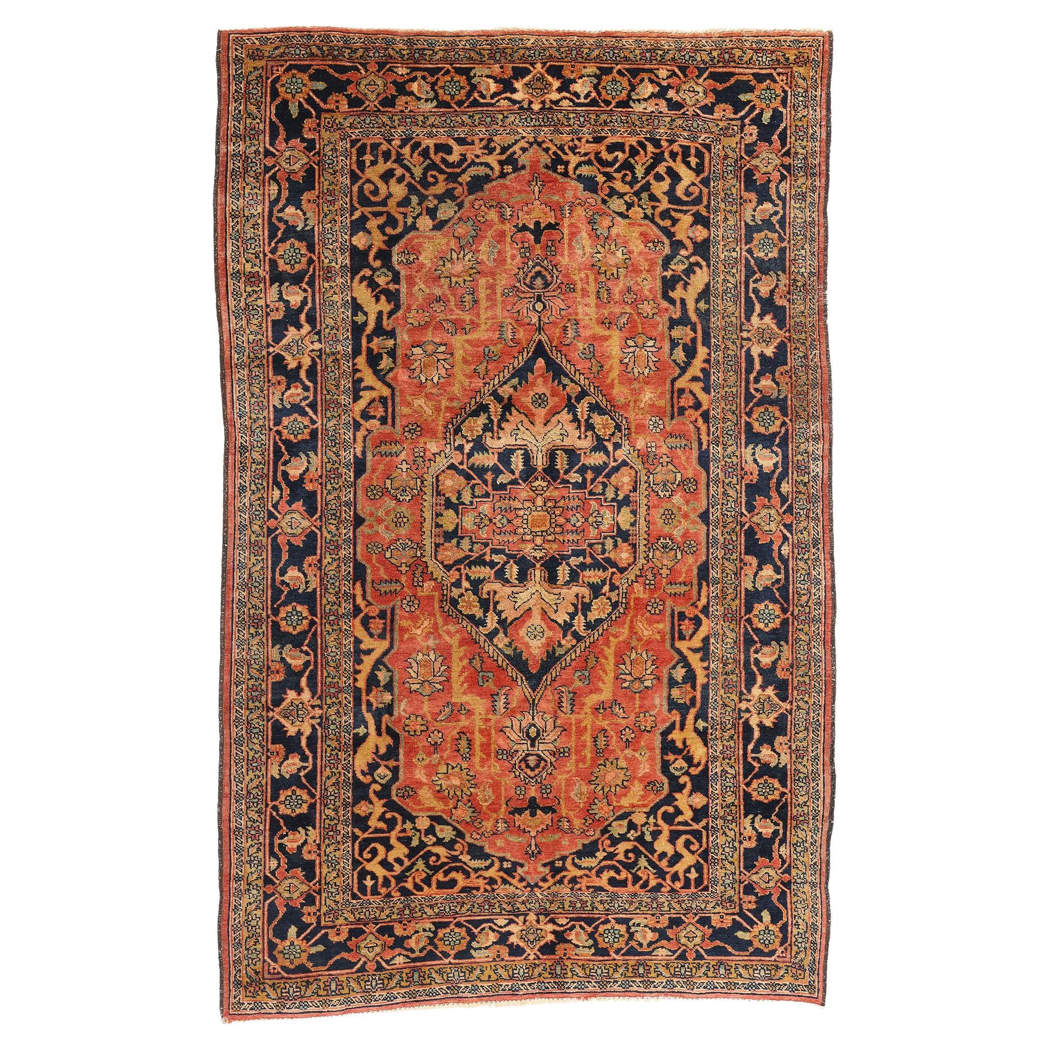 1970's  Persian Heriz Carpet with Traditional Modern Style For Sale