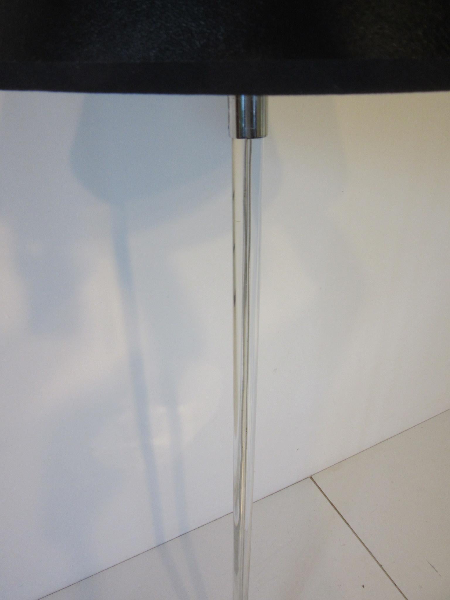 1970s Peter Hamburger Lucite/ Chrome Floor Lamp from Knoll In Good Condition In Cincinnati, OH