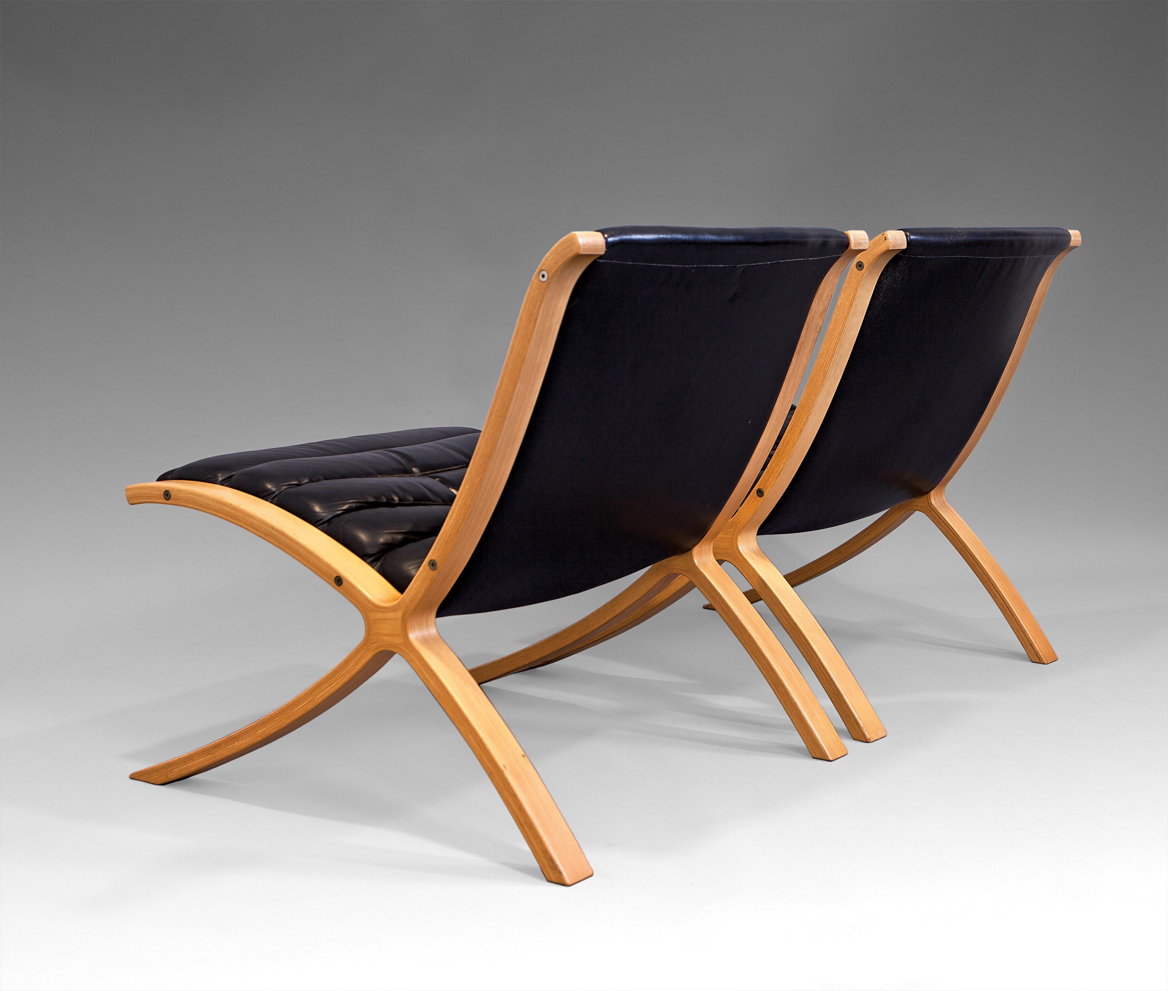 Scandinavian Modern 1970s Peter Hvidt & Orla Mölgaard ''Ax'' Chairs For Sale