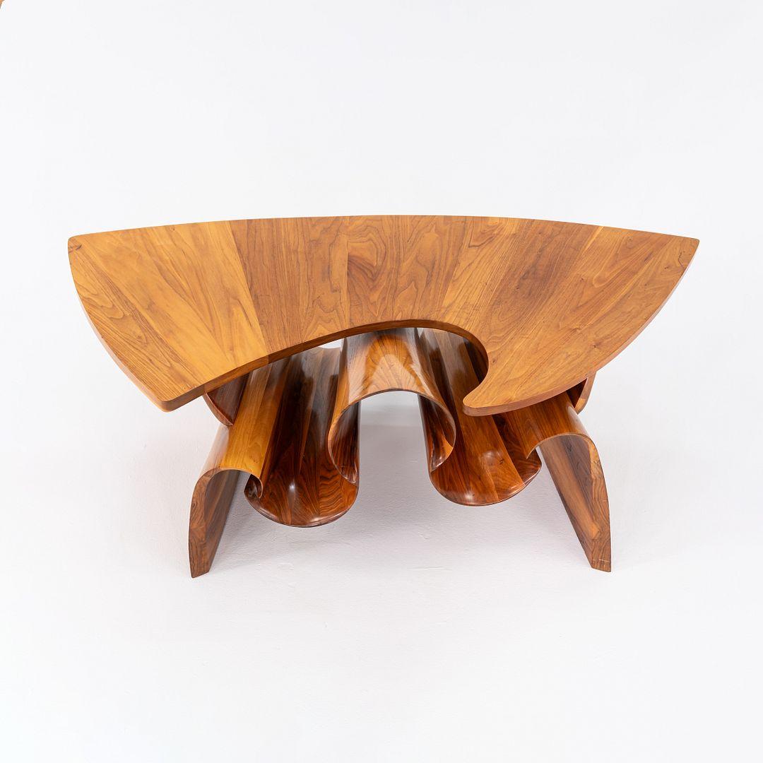 1970s Peter Michael Adams Sculptural Studio Coffee Table in Walnut In Good Condition For Sale In Philadelphia, PA
