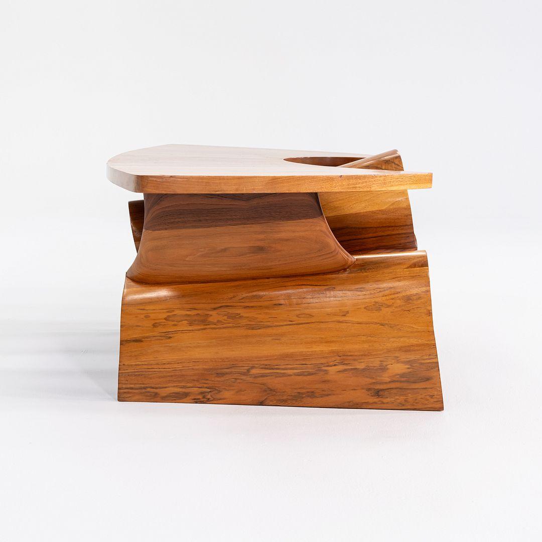 1970s Peter Michael Adams Sculptural Studio Coffee Table in Walnut For Sale 2