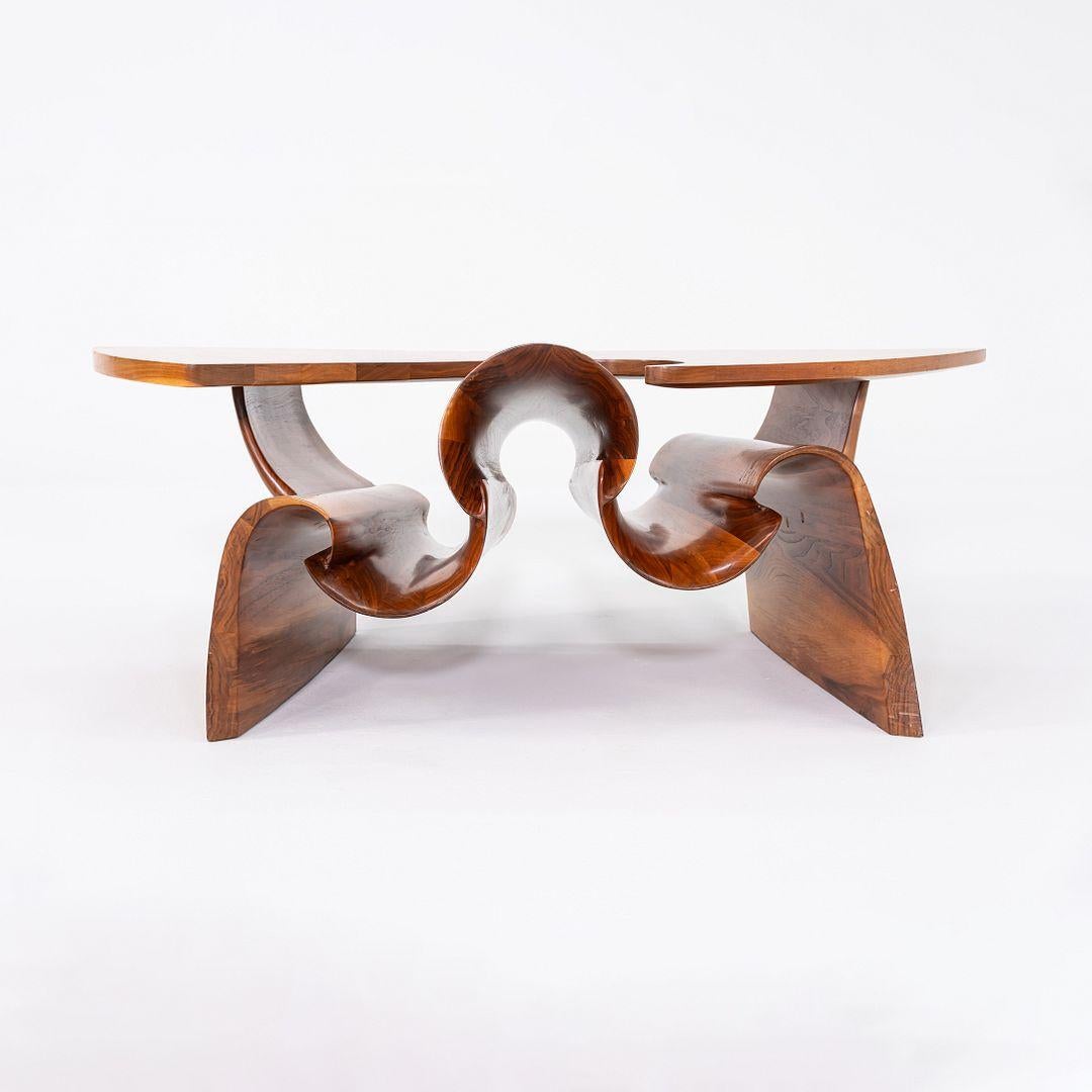 1970s Peter Michael Adams Sculptural Studio Coffee Table in Walnut For Sale 3
