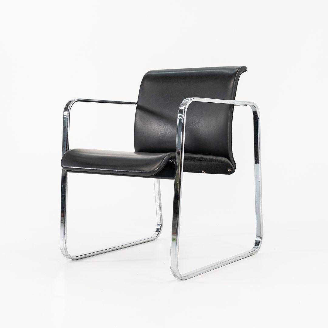 1970s Peter Protzman for Herman Miller Tubular Series Armchairs in Steel & Vinyl For Sale 5