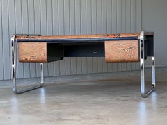 Bureau de direction Zebrawood de Peter Protzman pour Herman Miller des années 1970