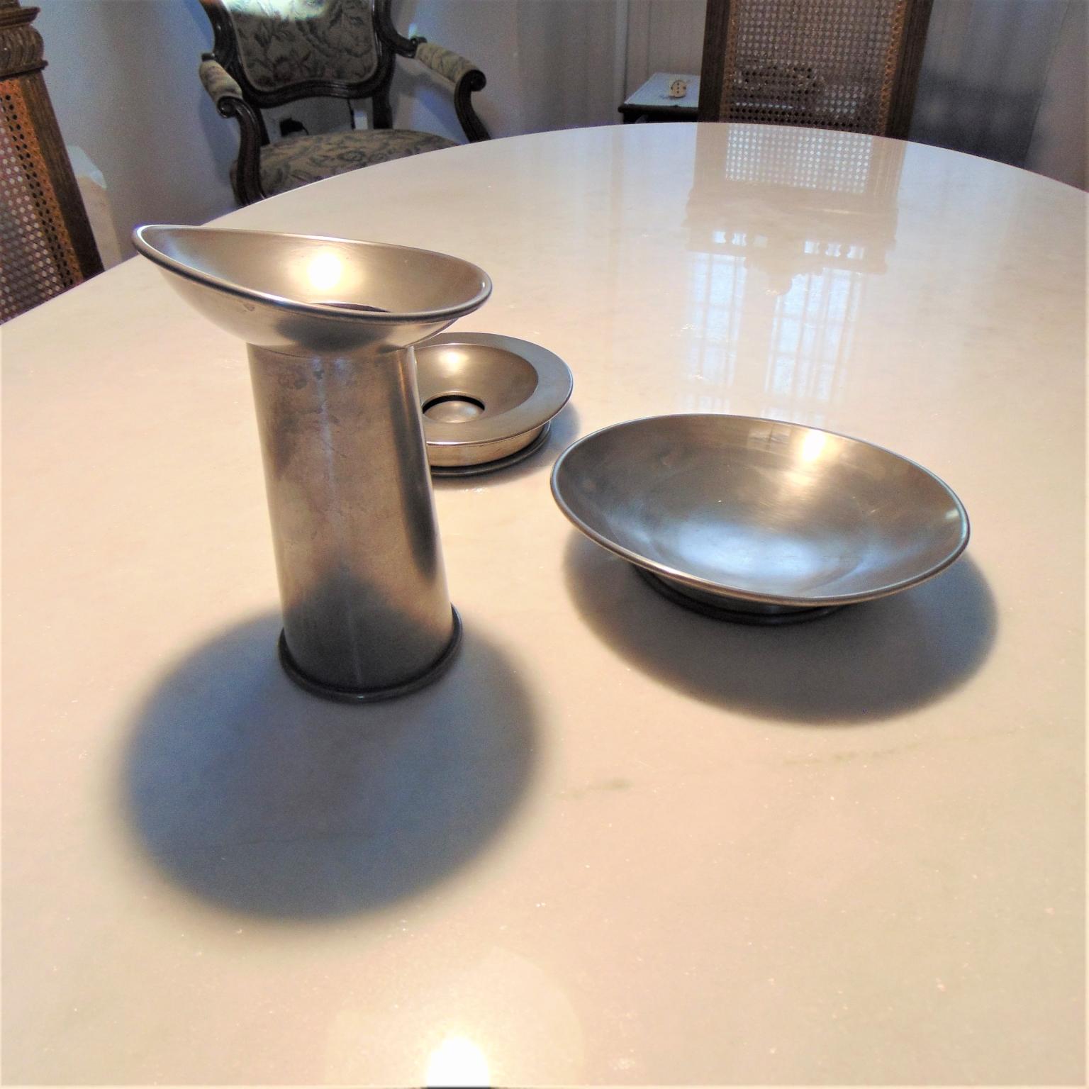 1970s Pewter Bowls and Vases by Gjlla Giani for Sormani Nucleo, Italy For Sale 12