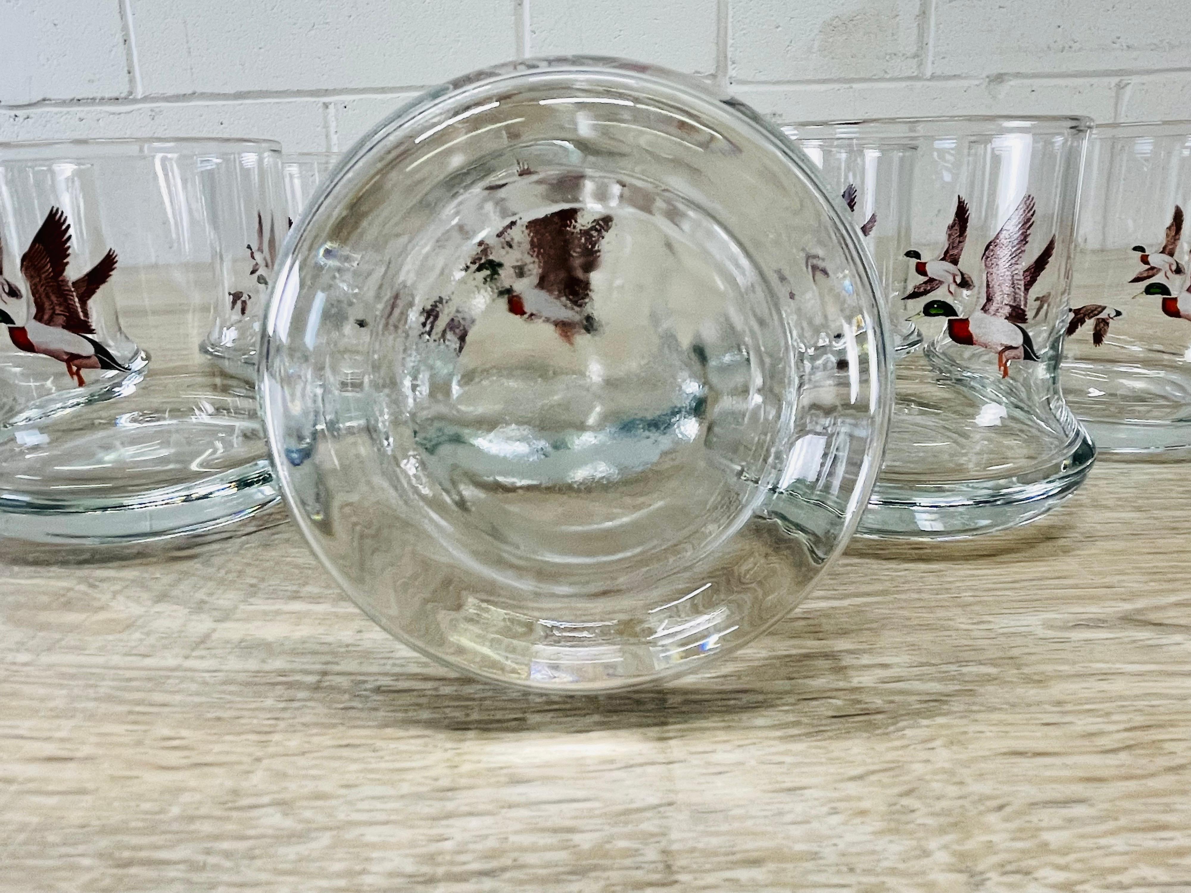 1970s Pheasant Glass Tumblers, Set of 8 For Sale 2