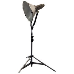 1970s Phillips Vintage Industrial Silver Warehouse Funnel Light
