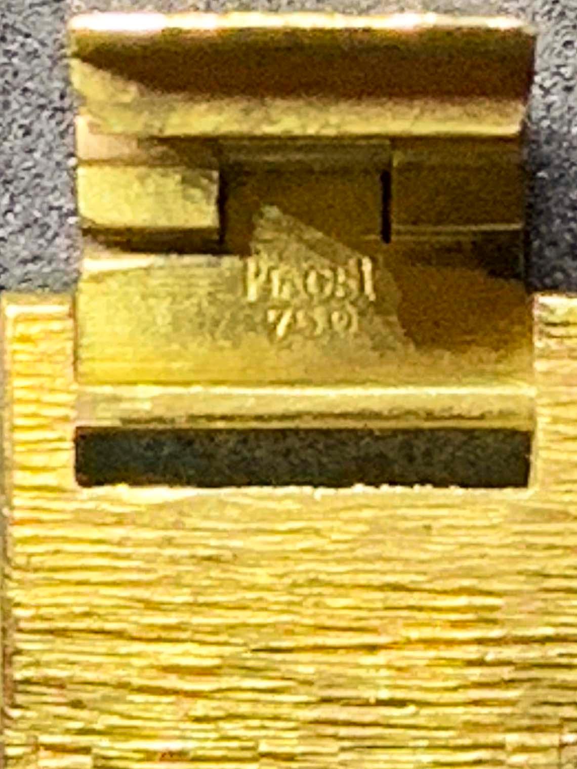Retro 1970s Piaget 18 Karat Yellow Gold Lapis Diamond Sapphire Bracelet Watch