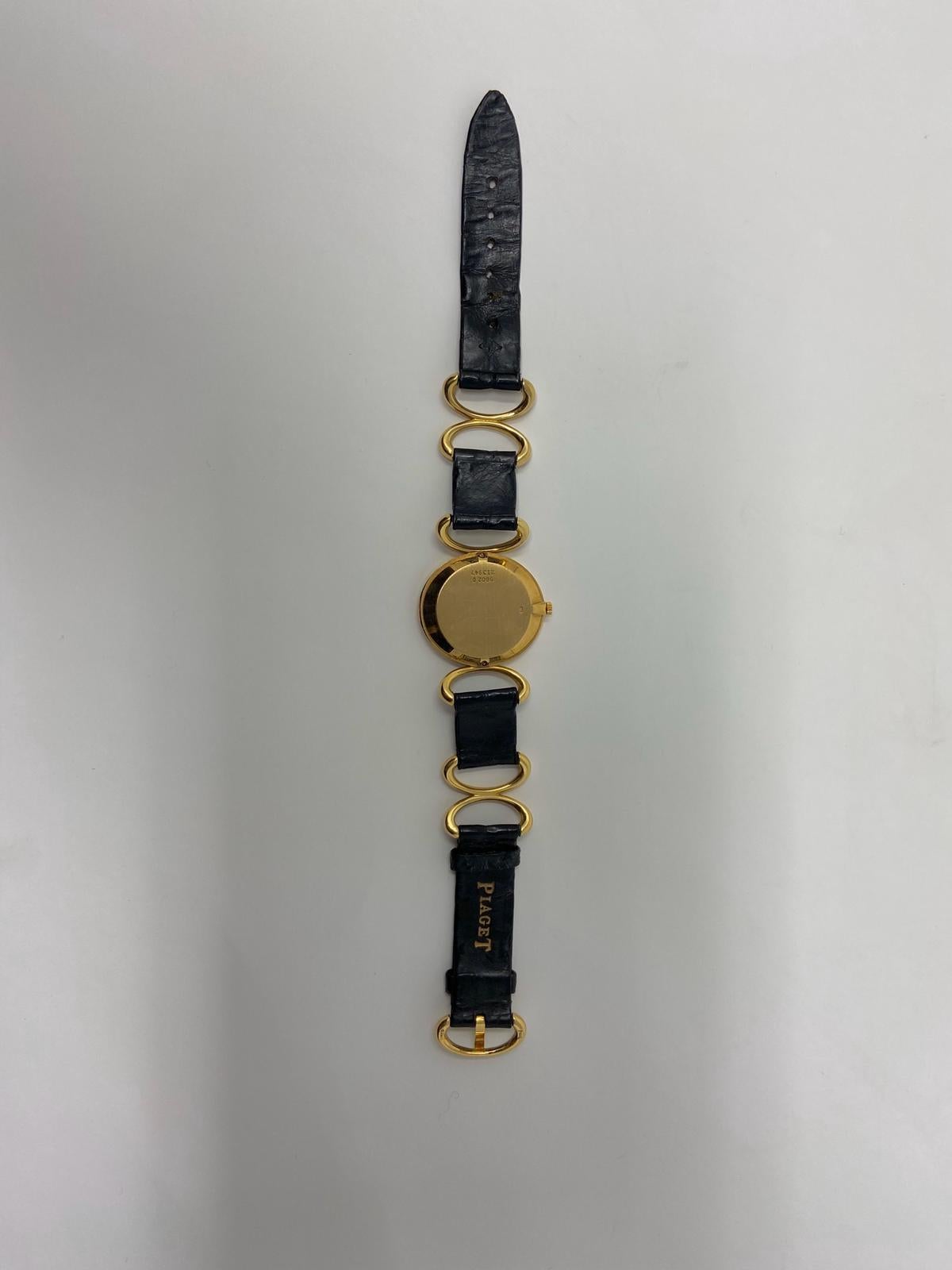 1970s Piaget Lady Watch in Gold and Jade In Excellent Condition For Sale In Milan, IT
