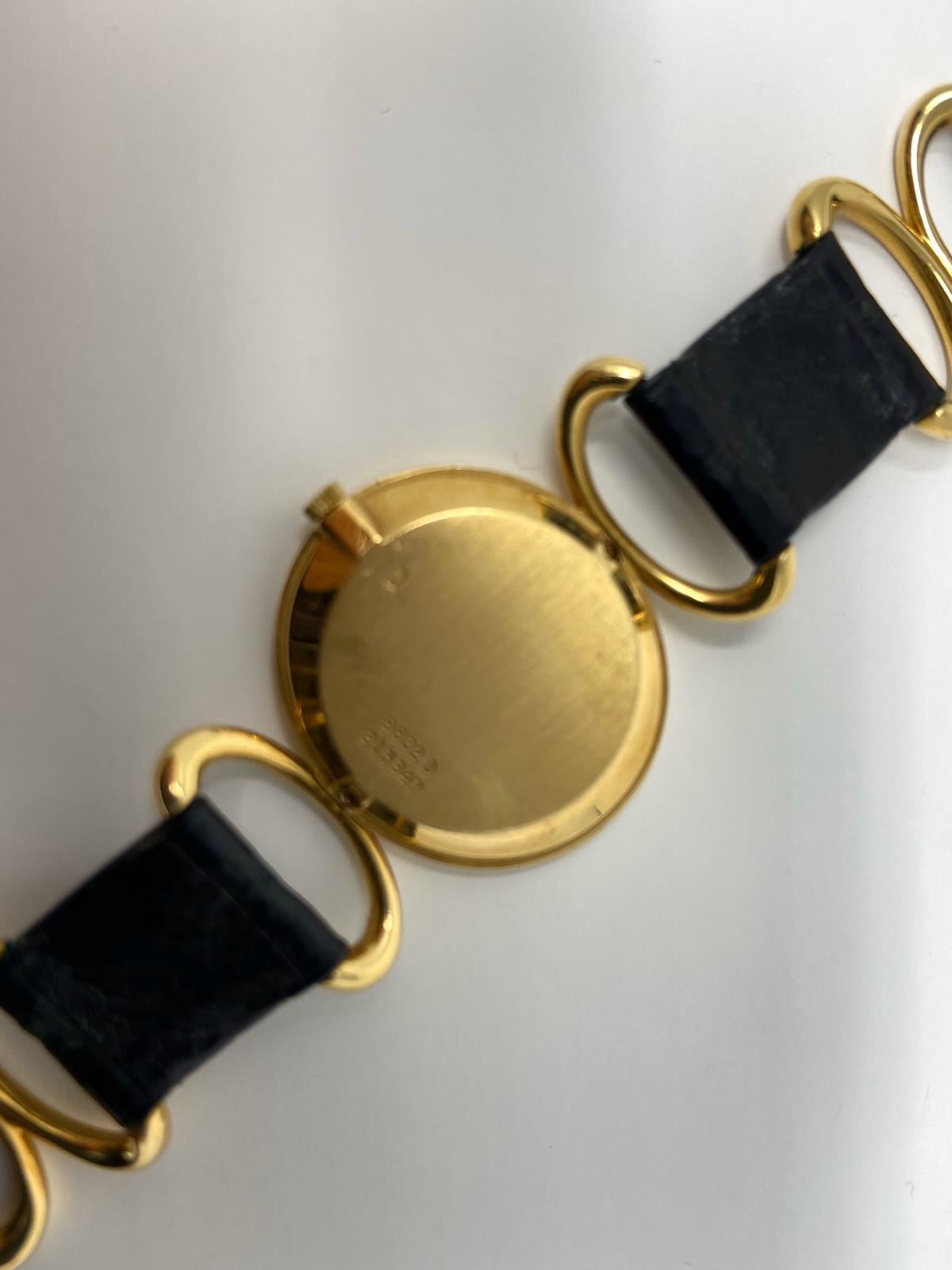 Late 20th Century 1970s Piaget Lady Watch in Gold and Jade For Sale