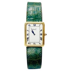 Orologio da polso Piaget anni '70 rettangolare con serbatoio a carica manuale 929 18K con numeri romani