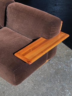 1970 Pianura Sofa 3Seater by Mario Bellini for Cassina in Italian walnut (Canapé Pianura 3 places en noyer italien)