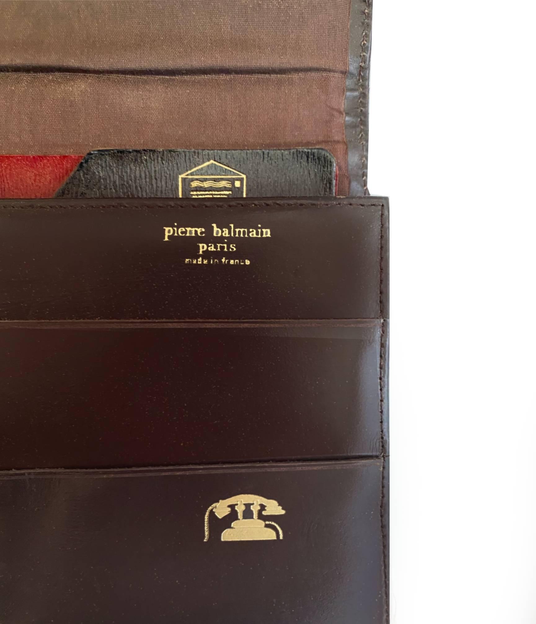 1970s PIERRE BALMAIN  Clutch Travel Document Holder  In Good Condition For Sale In London, GB
