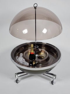 1970s Pierre Cardin and Alain Carré Rolling Bar Cart, France