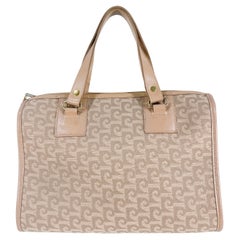 1970s Pierre Cardin Beige Monogram Canvas Handbag