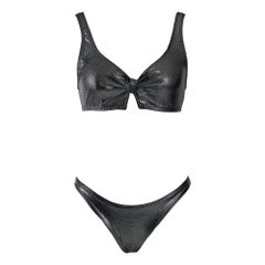 1970's Pierre Cardin Metallic Knot Tie Bikini