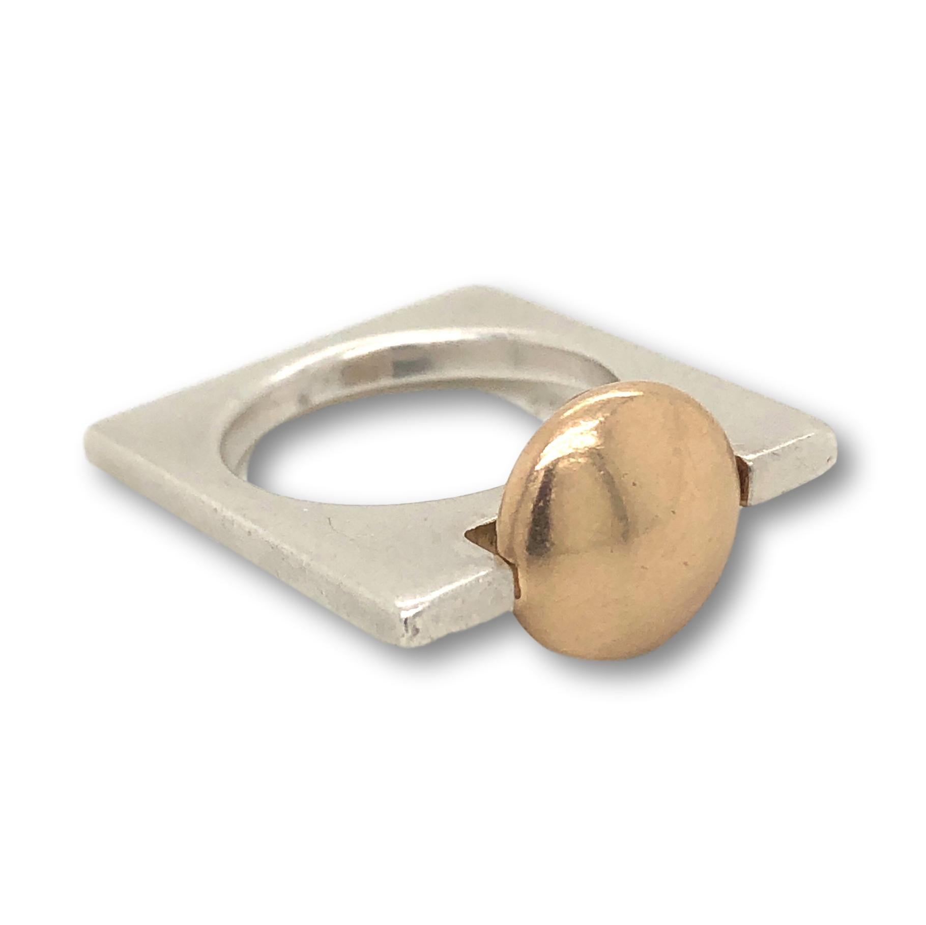 1970s Pierre Cardin Minimalist Sterling and Gold Ring at 1stDibs | pierre  cardin ring, pierre rings, pierre cardin rings