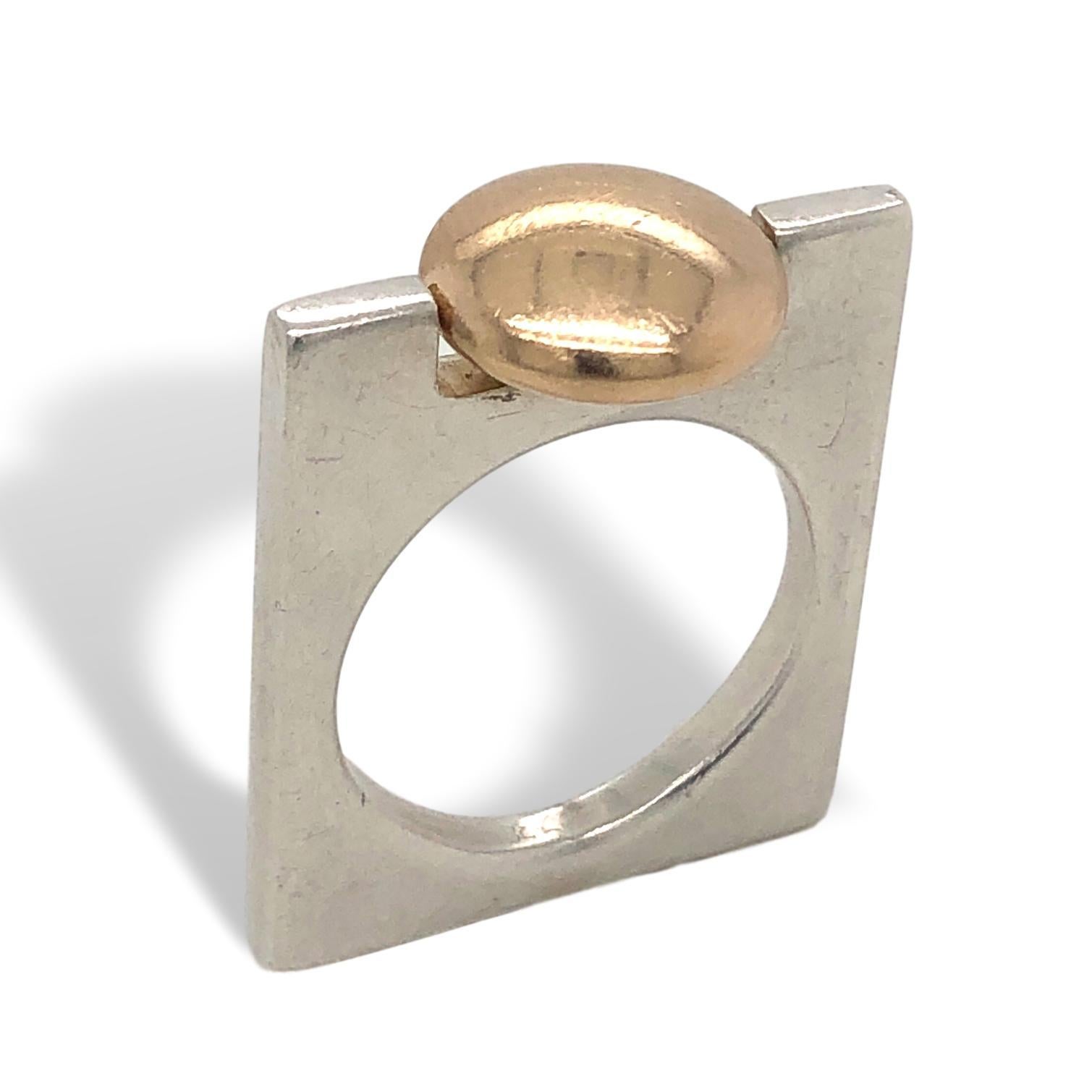 1970s Pierre Cardin Minimalist Sterling and Gold Ring at 1stDibs | pierre  cardin ring, pierre rings, pierre cardin rings