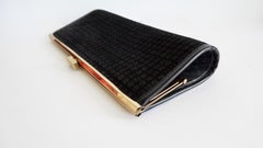 Pierre Cardin 1970s Monogram Suede Clutch