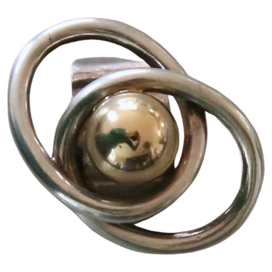 Anello mod. PIERRE CARDIN anni '60 in sterlina e oro 14k in vendita 1