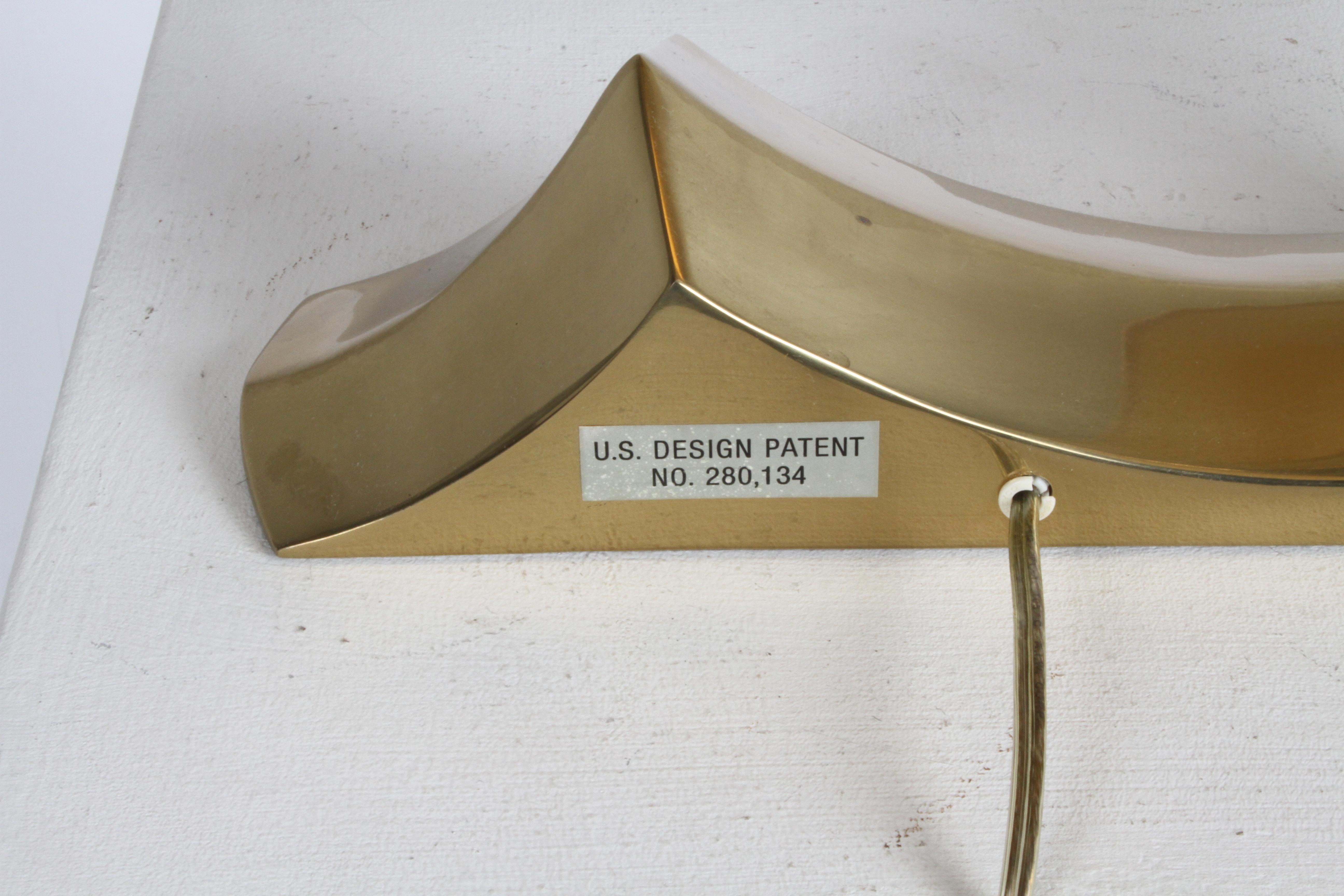 1970s Pierre Cardin Style Logo Brass Wave Table Lamp by Erwin-Lambeth 8