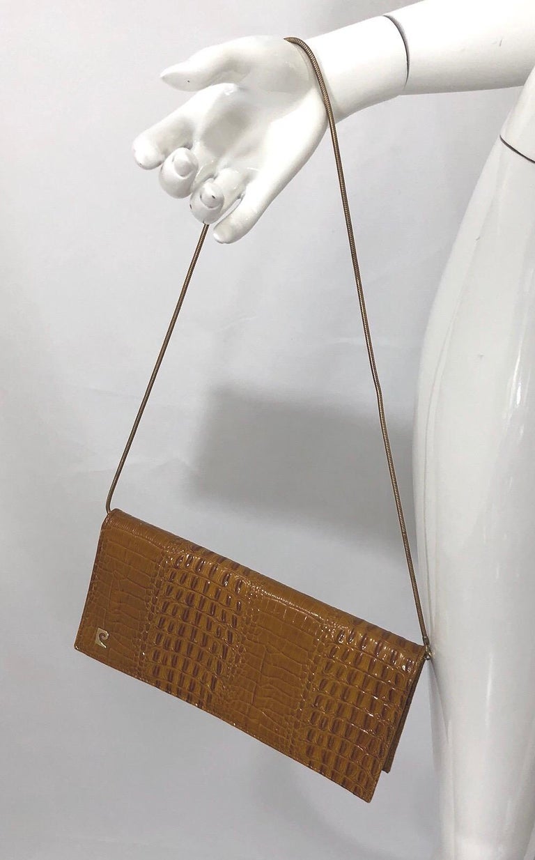 1970s Pierre Cardin Alligator Leather Embossed Convertible Vintage