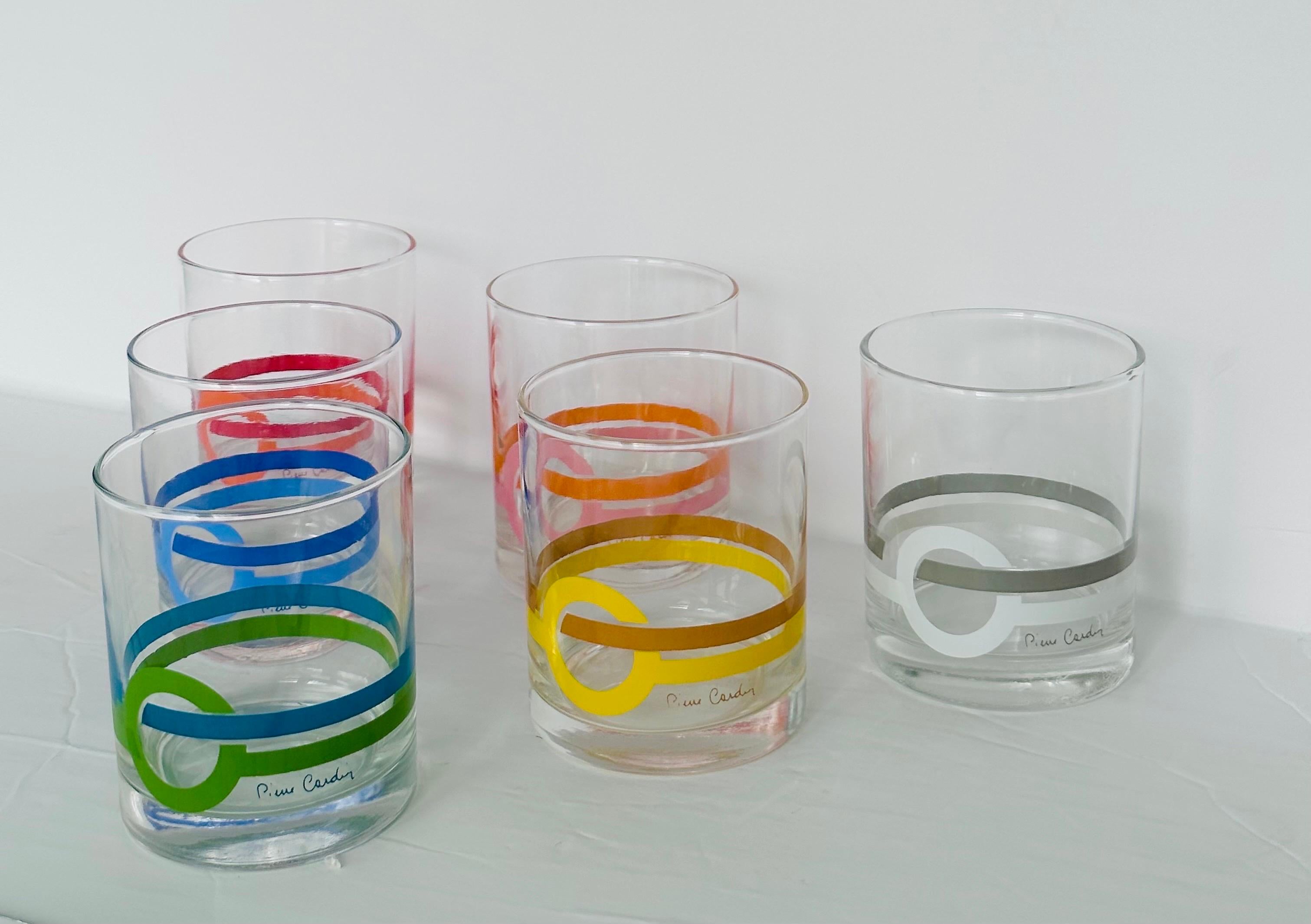 Late 20th Century 1970s Pierre Carin Space Age Tumbler Glasses – Set of 6