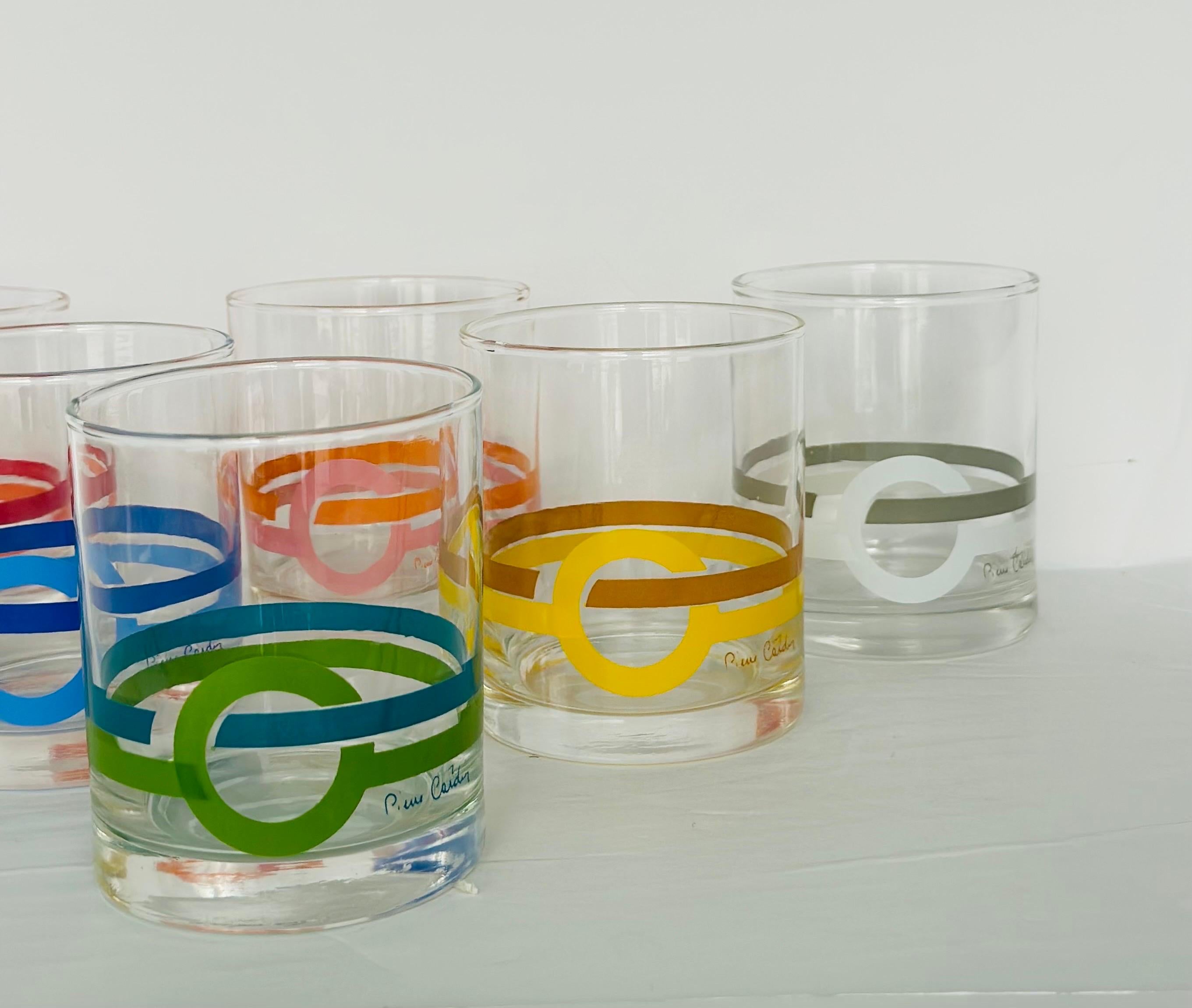 1970s Pierre Carin Space Age Tumbler Glasses – Set of 6 2