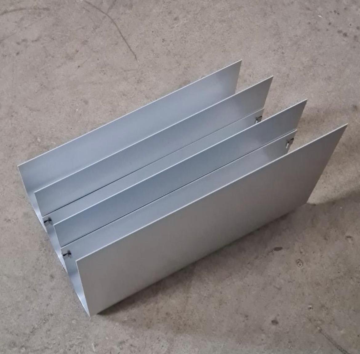 French 1970s Pierre Vandel Aluminum Magazine Rack For Sale