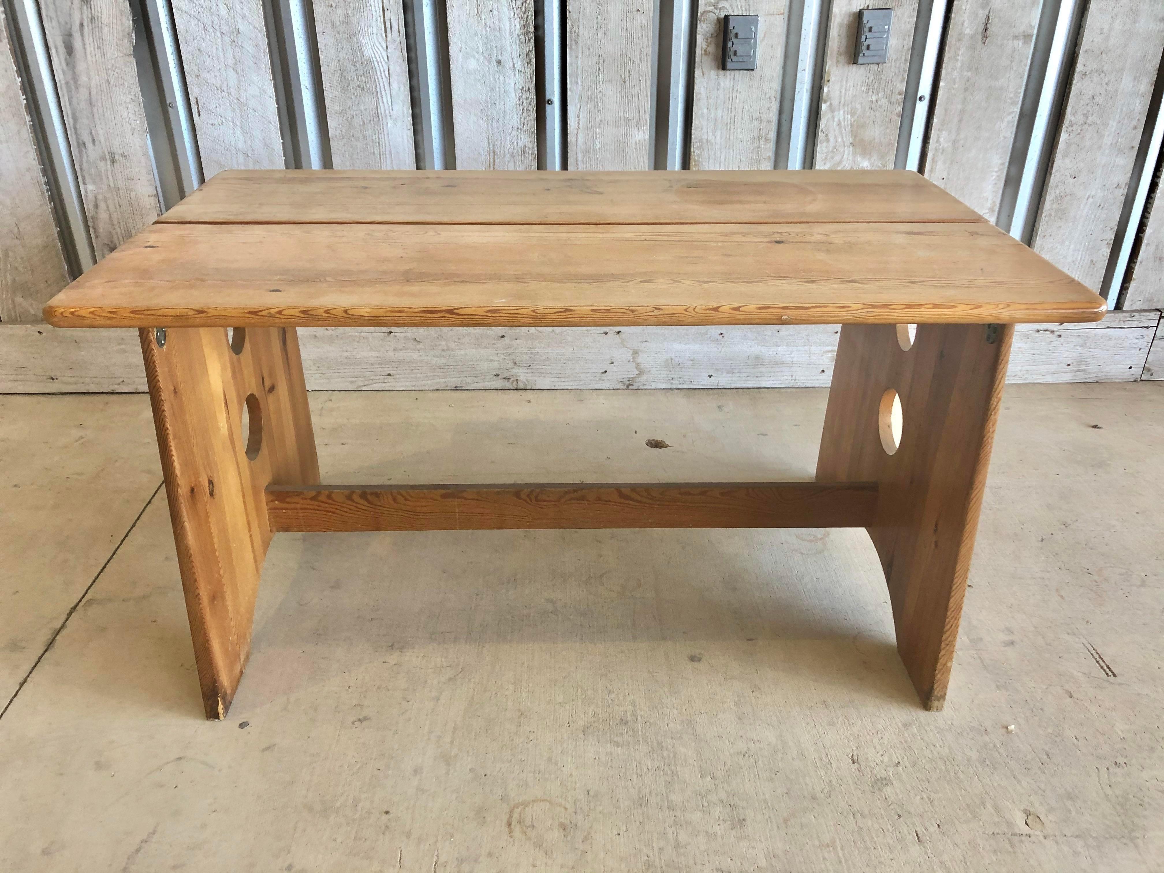 Mid-Century Modern 1970’s Pine Dining Table by Gilbert Marklund For Sale