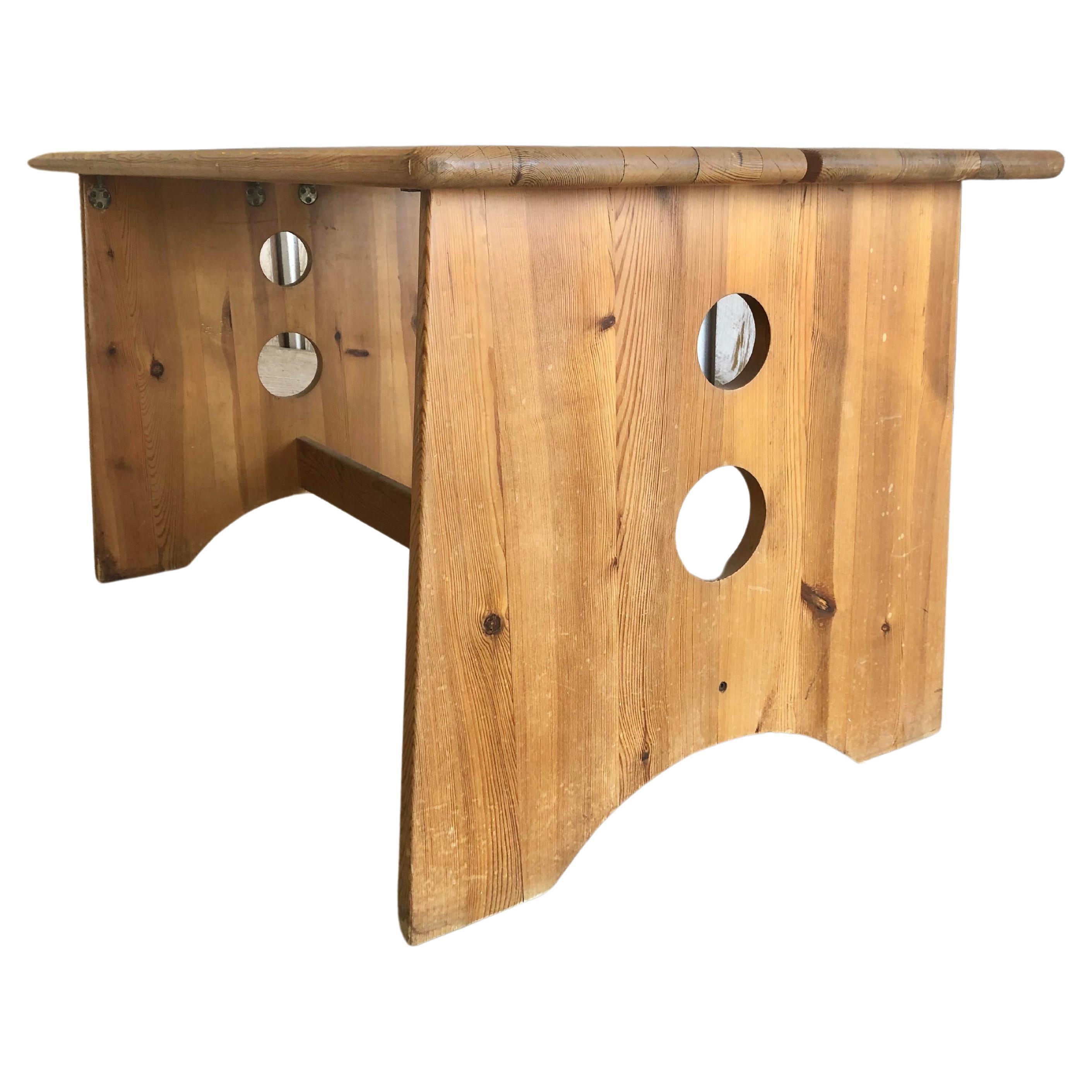 1970’s Pine Dining Table by Gilbert Marklund For Sale