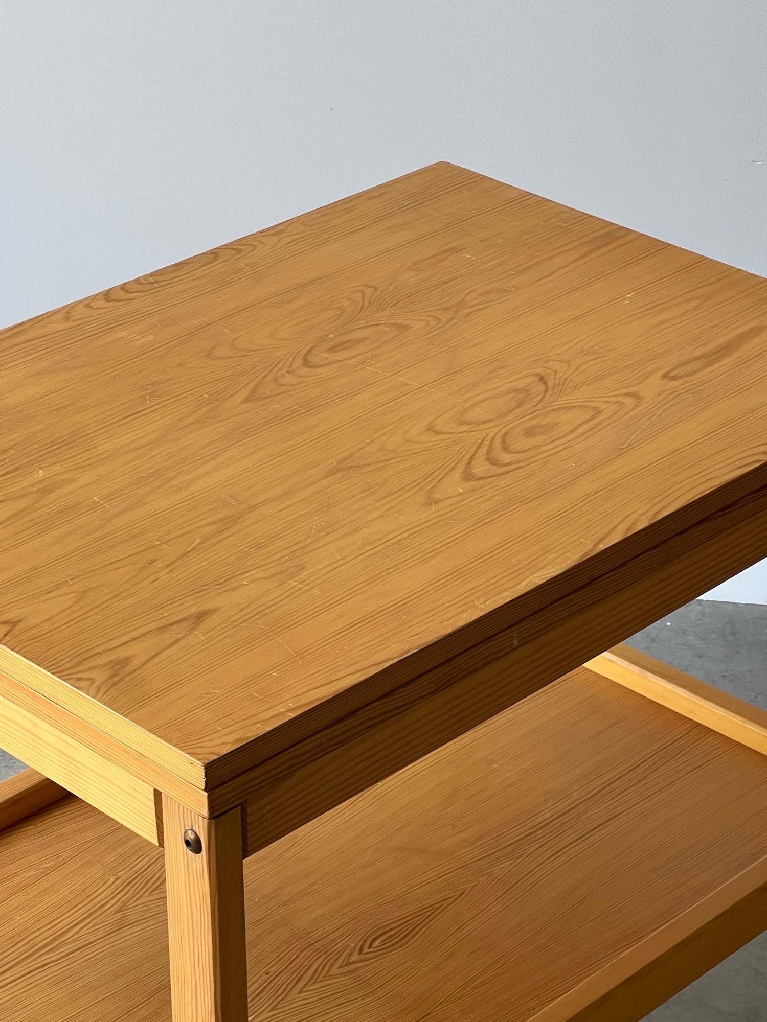 Late 20th Century 1970s Pine Expanding Bar / Serving Cart