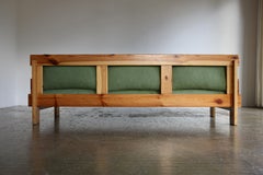 1970's Pine Framed Linen Sofa