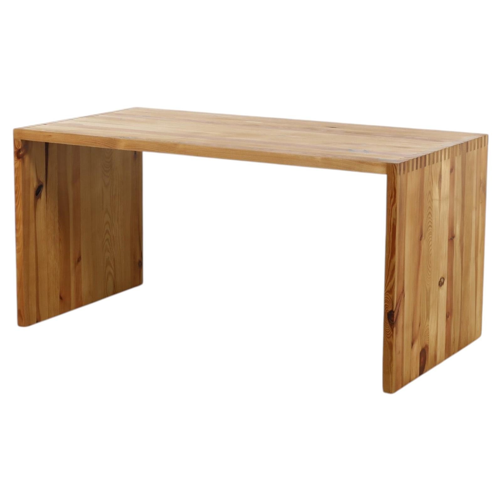 1970s Pine Waterfall Desk by Ate Van Apeldoorn For Sale