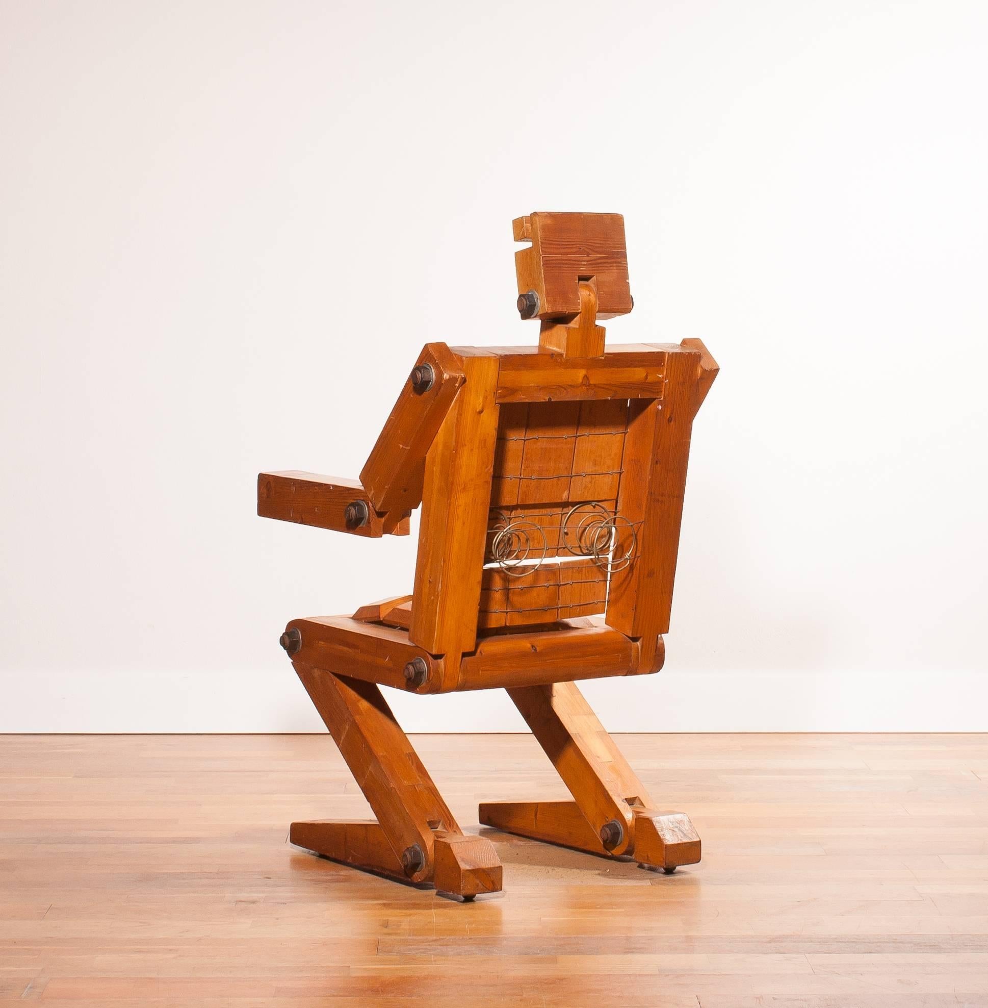 Late 20th Century 1970s, Pinewood Robot Chair