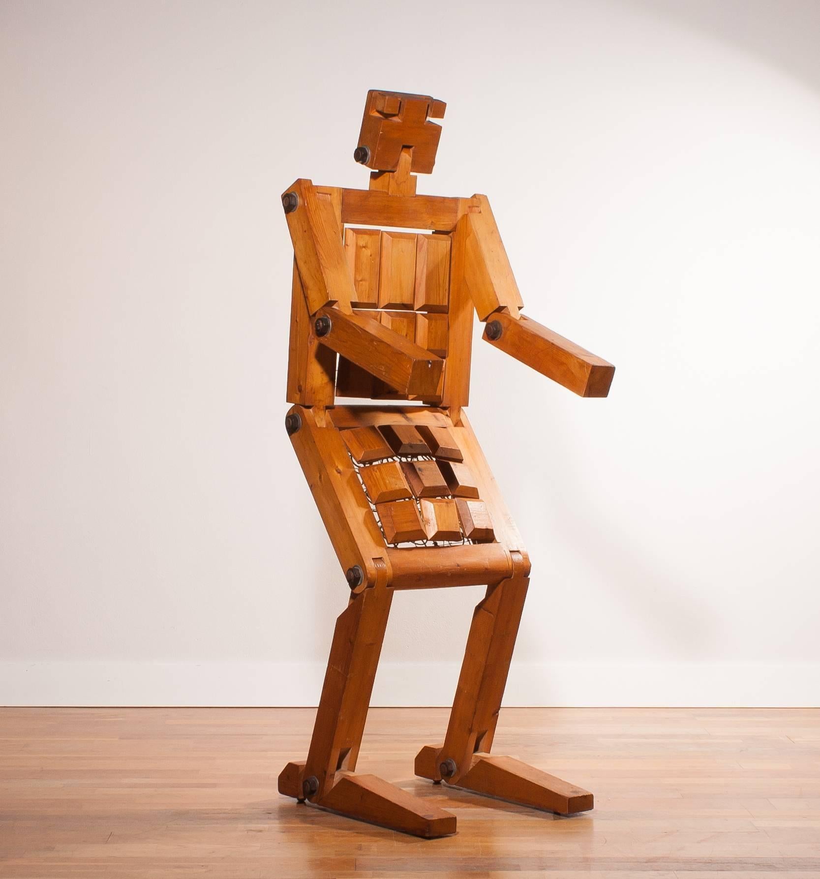 1970s, Pinewood Robot Chair 2