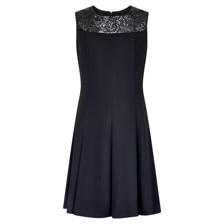blue dress for baby girl Neo Gothic Black sequin Gown with white silk collar main image 1