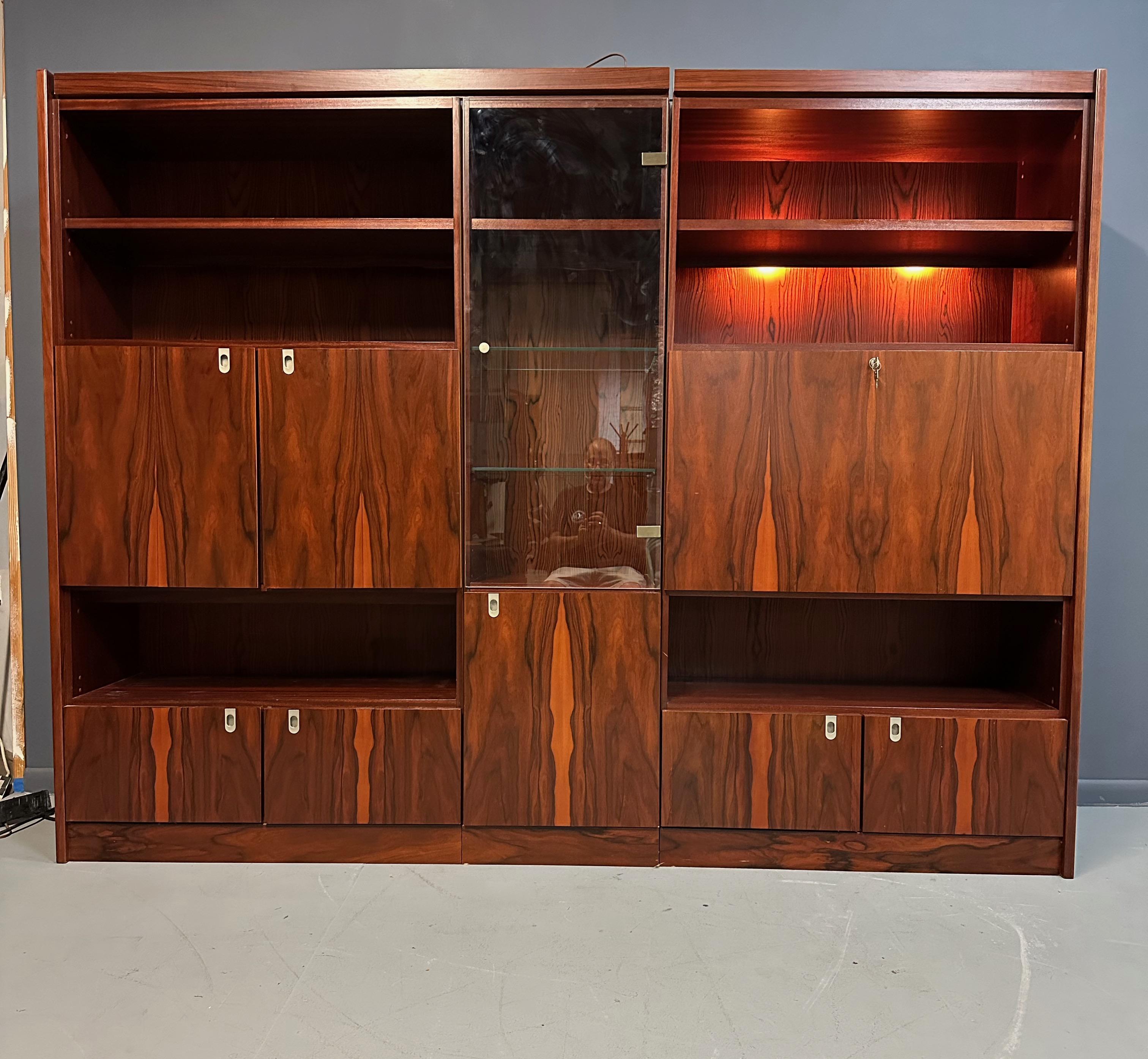 mid century desk wall unit