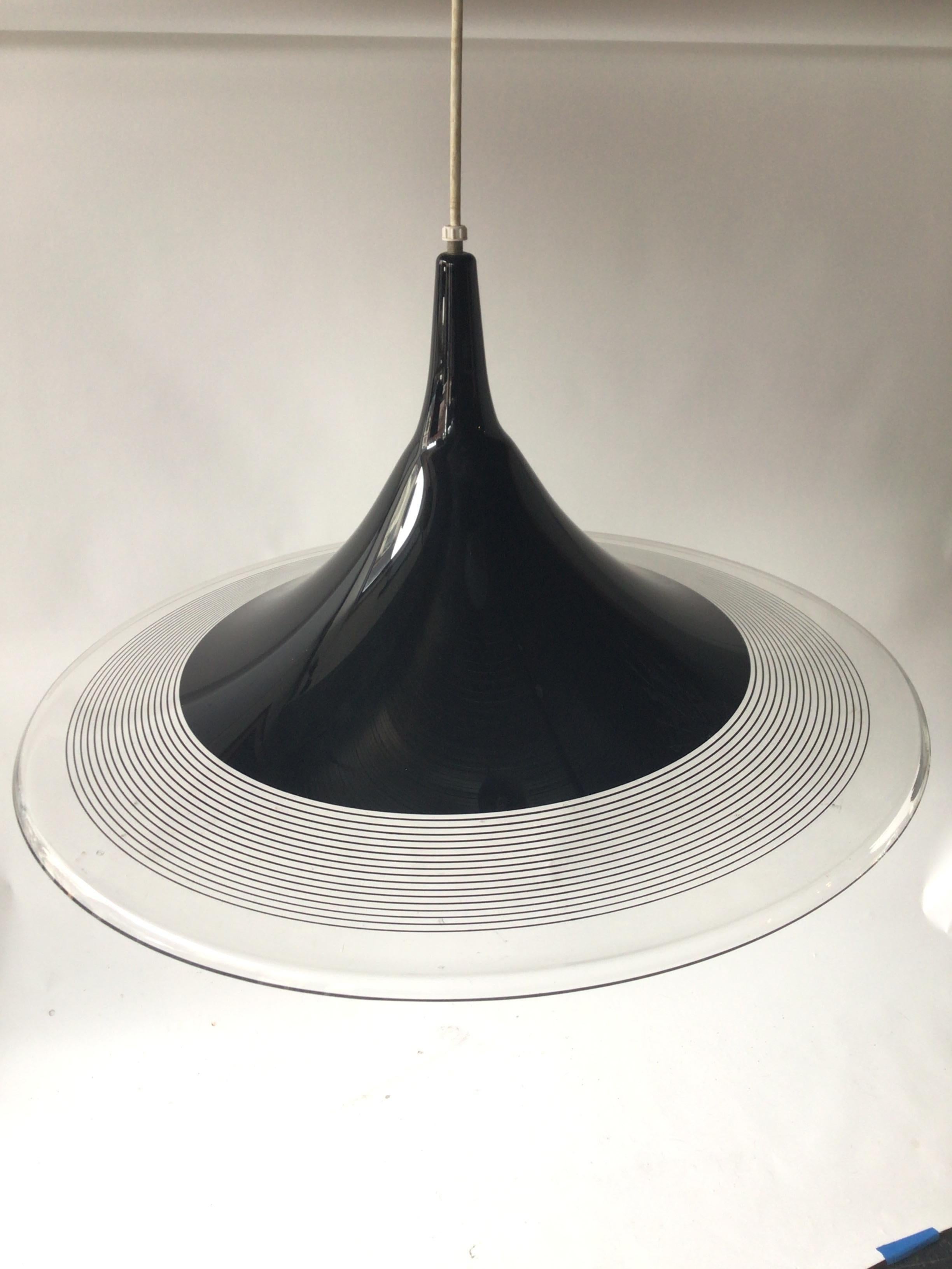 1970s Plastic Witch Hat Chandelier In Good Condition For Sale In Tarrytown, NY