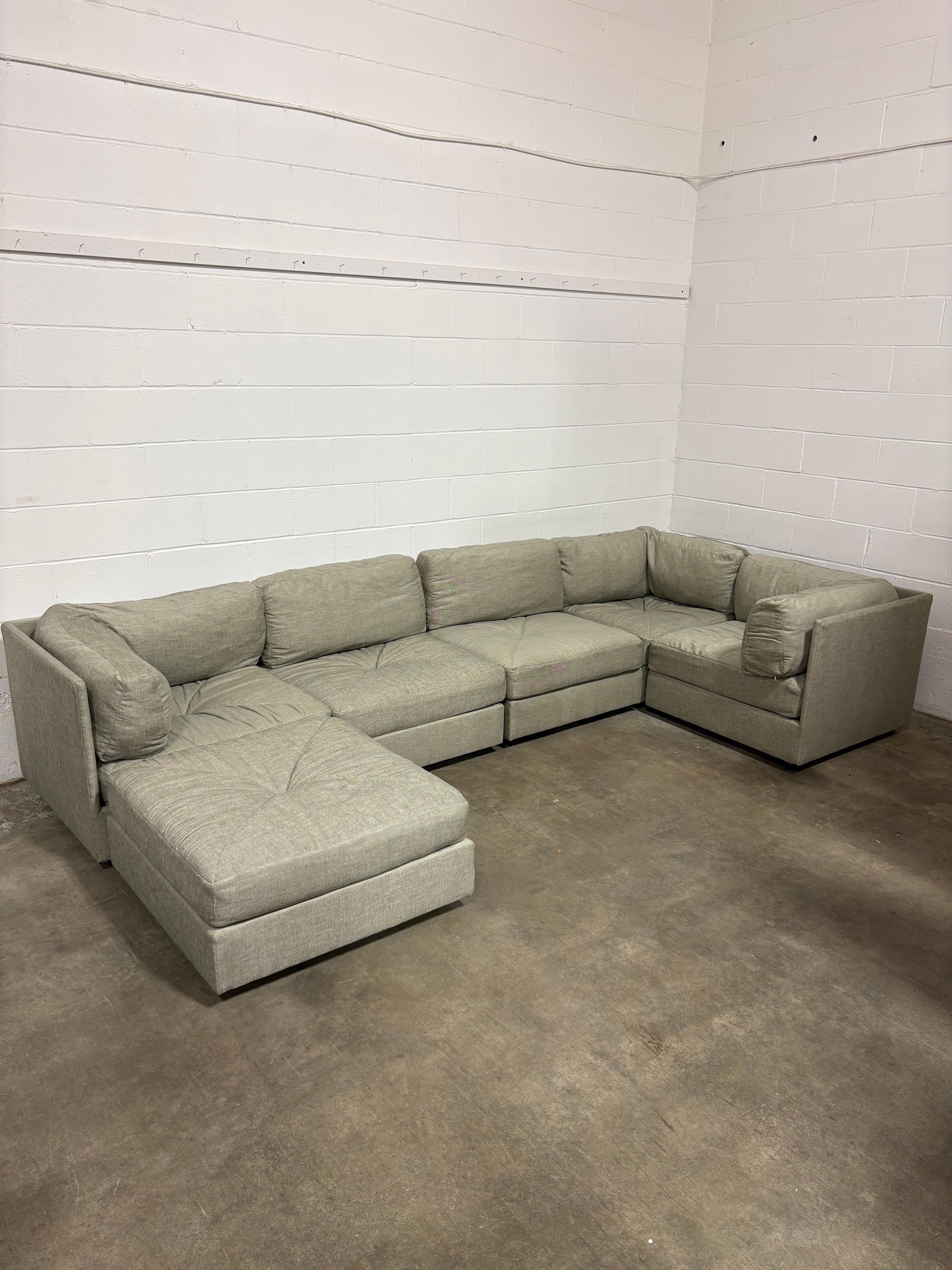 Mid-Century Modern 1970s “Playpen” Modular Sectional Sofa by Selig for Simmons For Sale