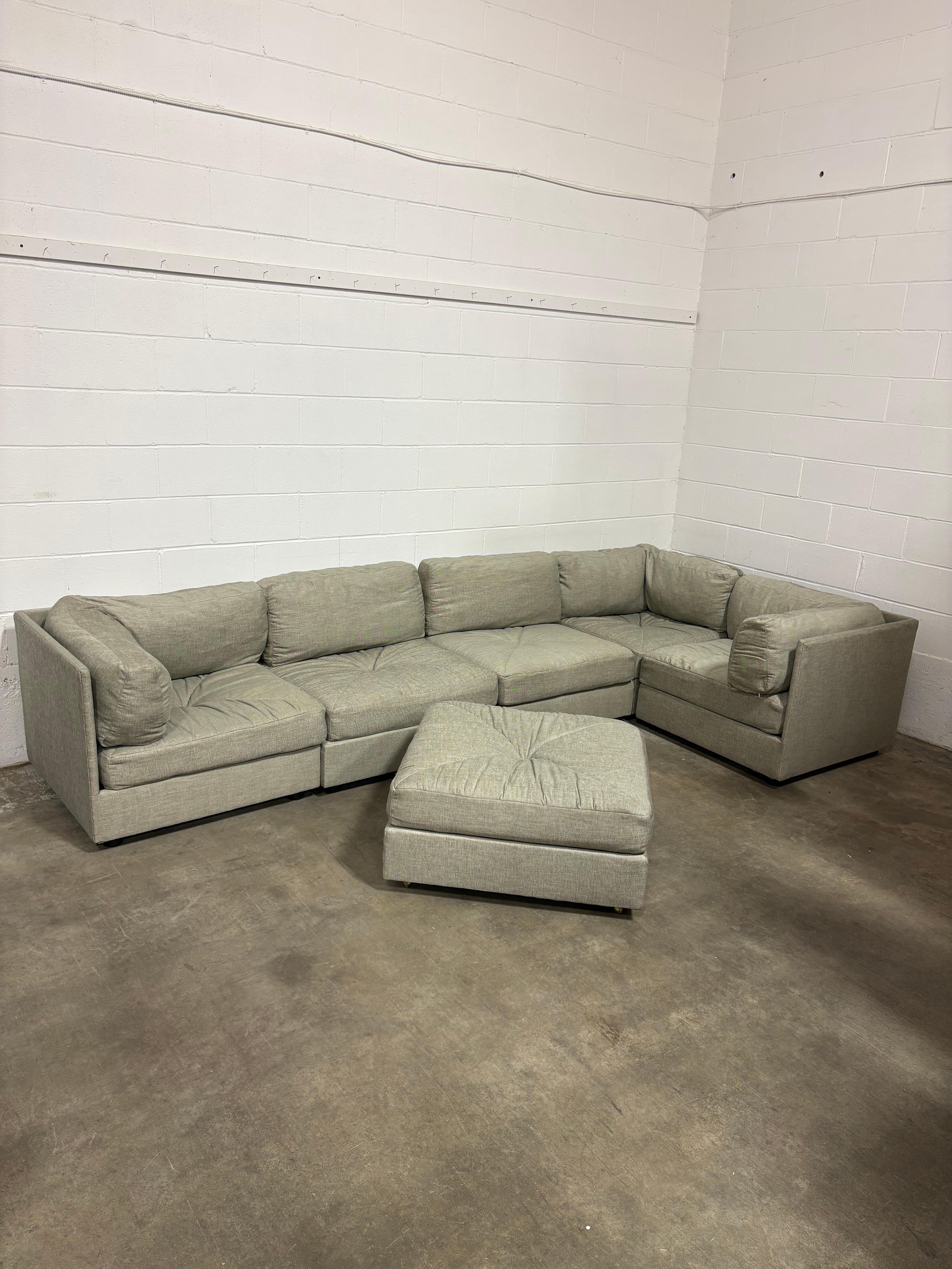 1970s “Playpen” Modular Sectional Sofa by Selig for Simmons In Excellent Condition For Sale In Victoria, BC