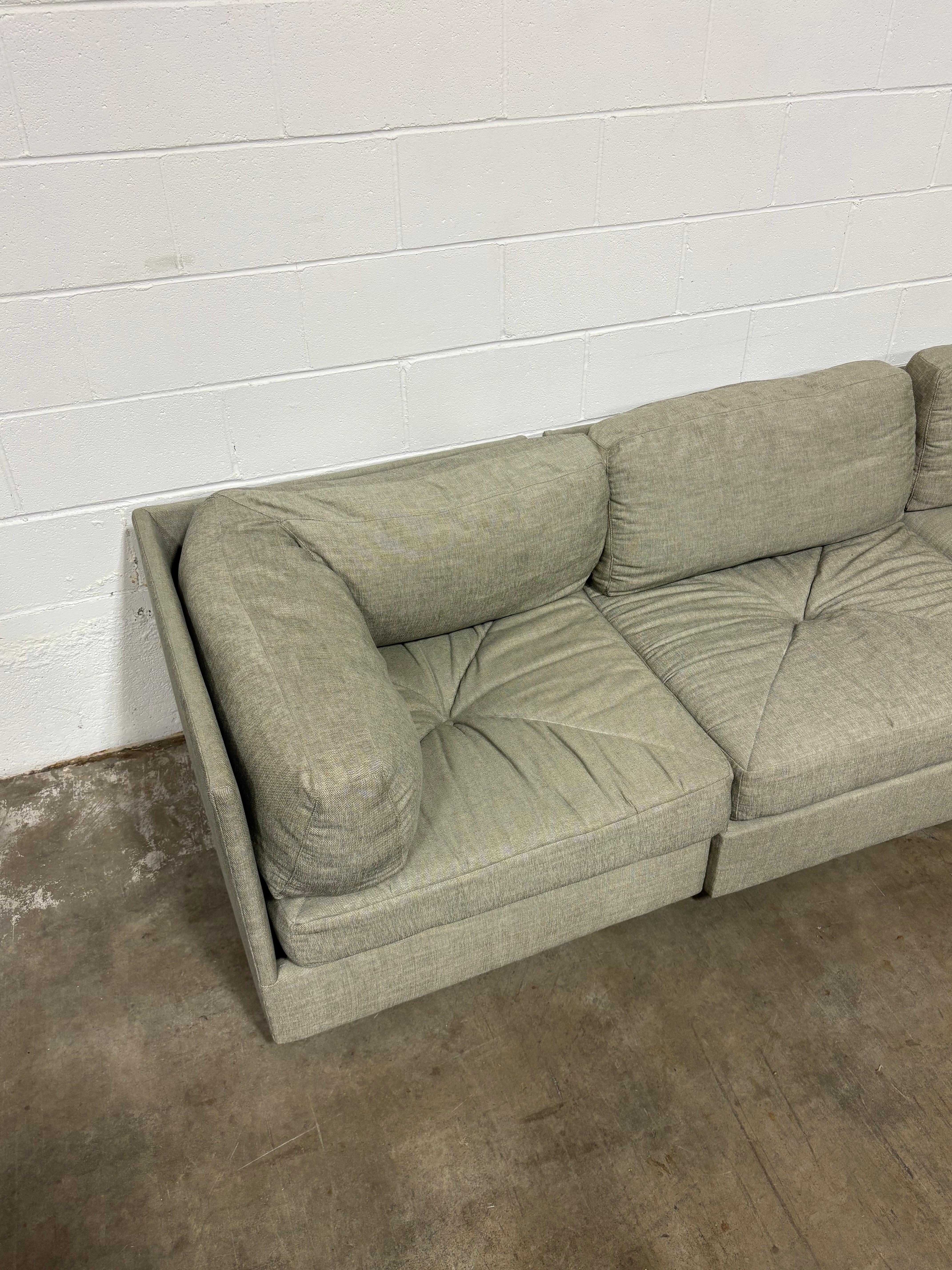 Wood 1970s “Playpen” Modular Sectional Sofa by Selig for Simmons For Sale