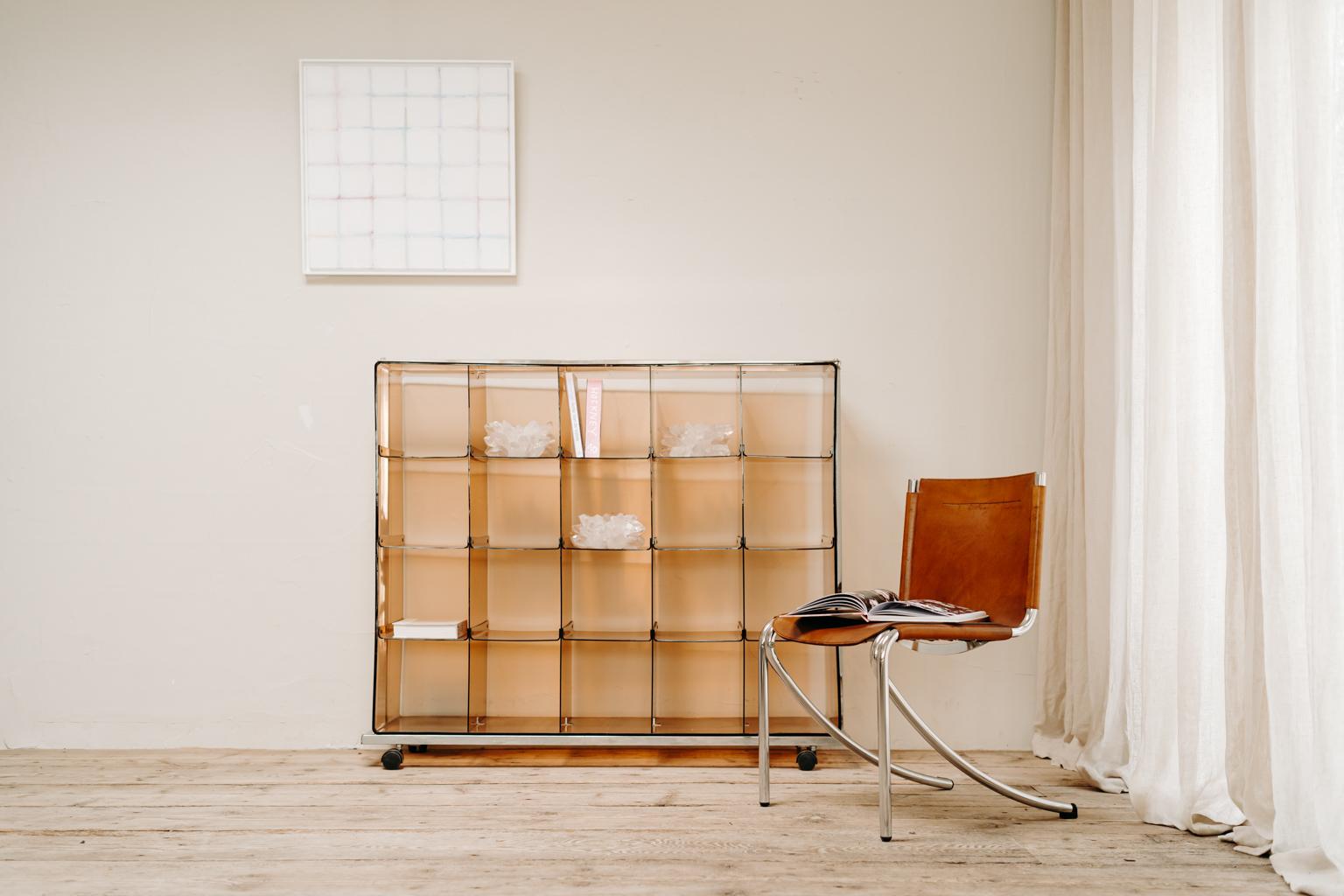 1970's Plexiglass Bookcase on Wheels by Michel Dumas for Roche Bobois 5
