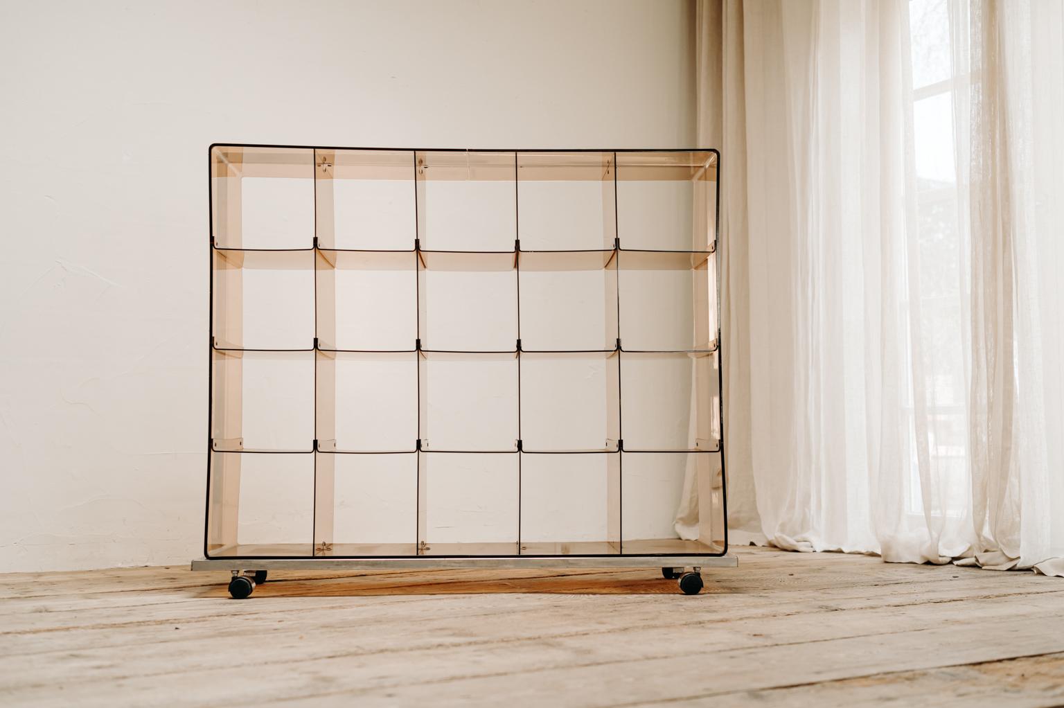 plexiglass bookshelf
