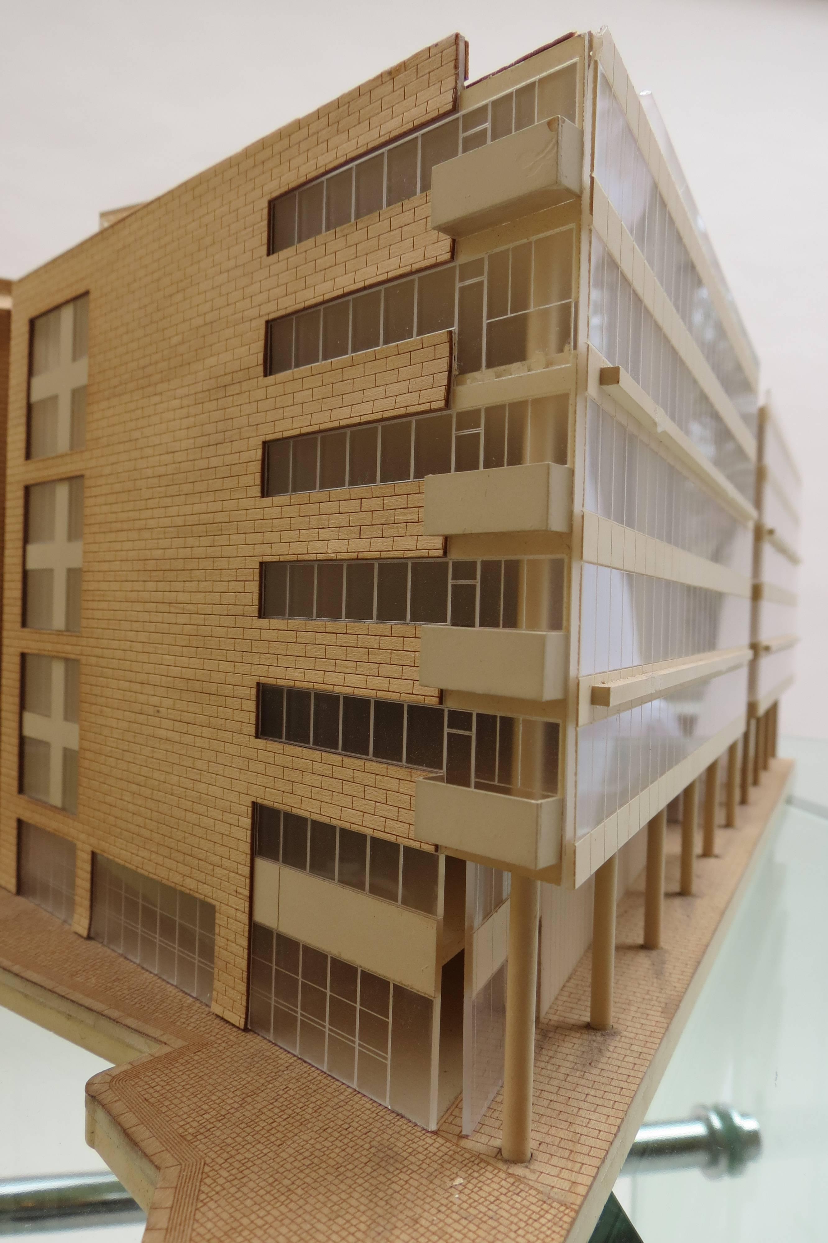 Hand-Crafted 1970s Plywood and perspex Modernist Architect's Model
