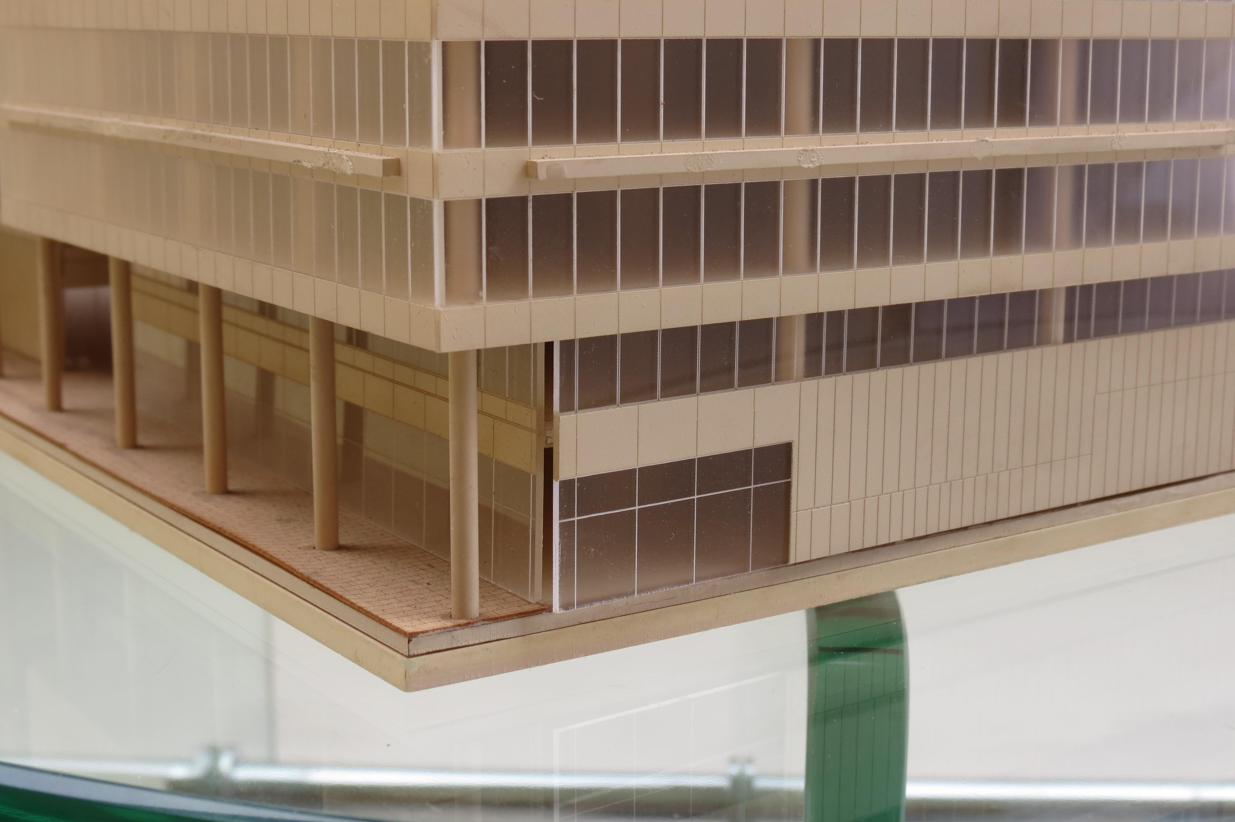 Hand-Crafted 1970s Plywood and Perspex Modernist Architect's Model
