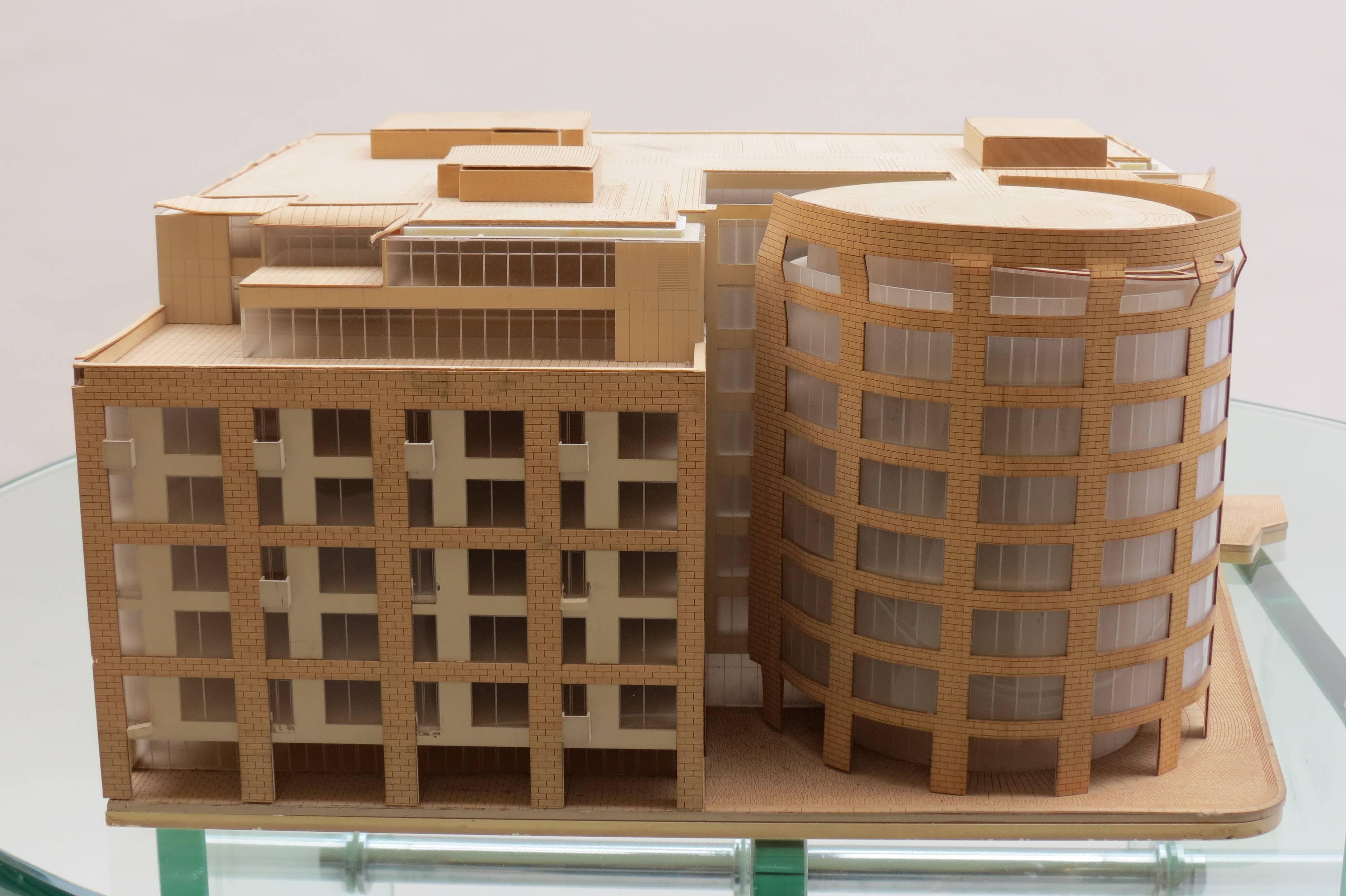 1970s Plywood and perspex Modernist Architect's Model 3