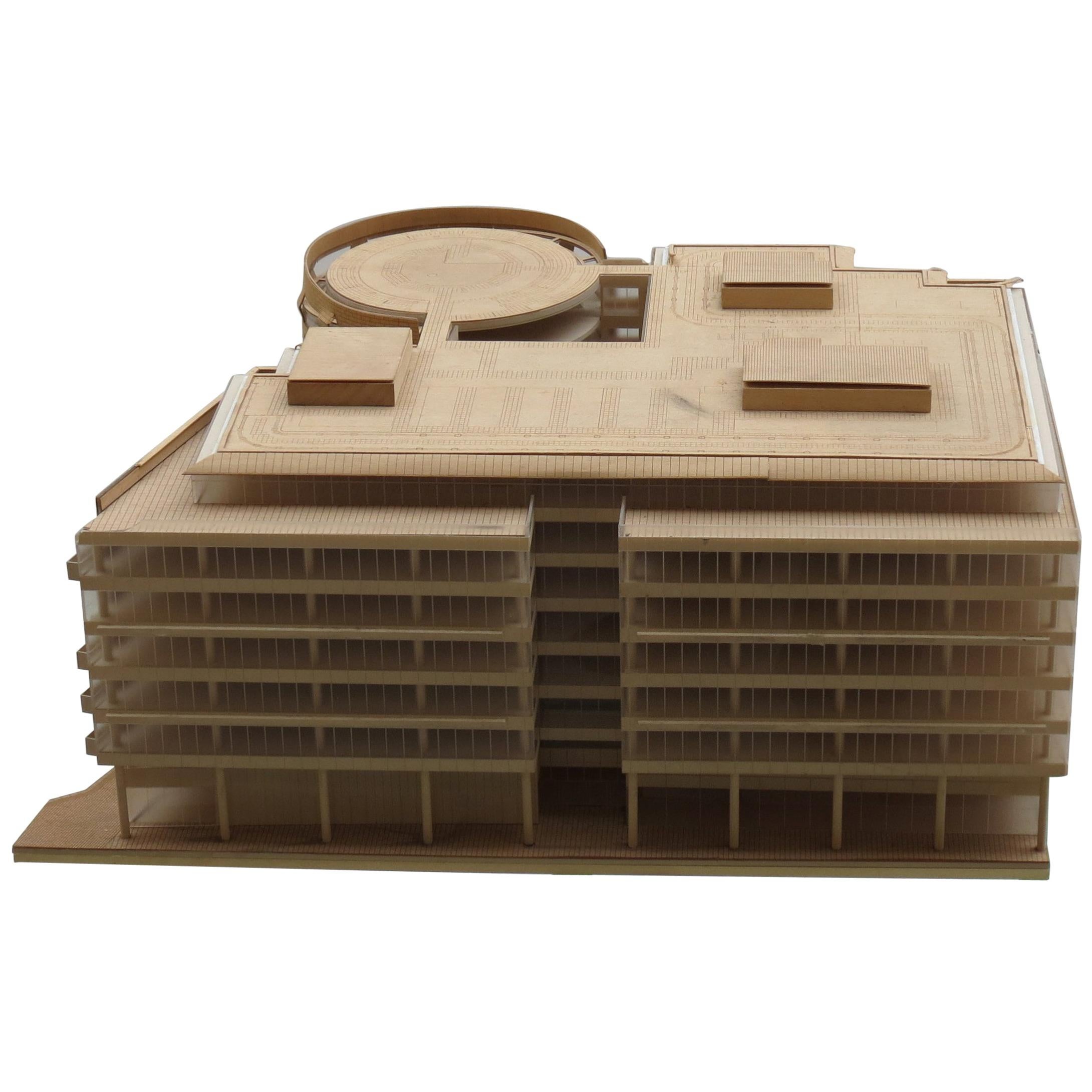 1970s Plywood and Perspex Modernist Architect's Model