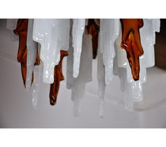 1970s Italian Glass Flush Mount