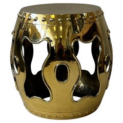 1970’s Polish Brass Drum Side Table